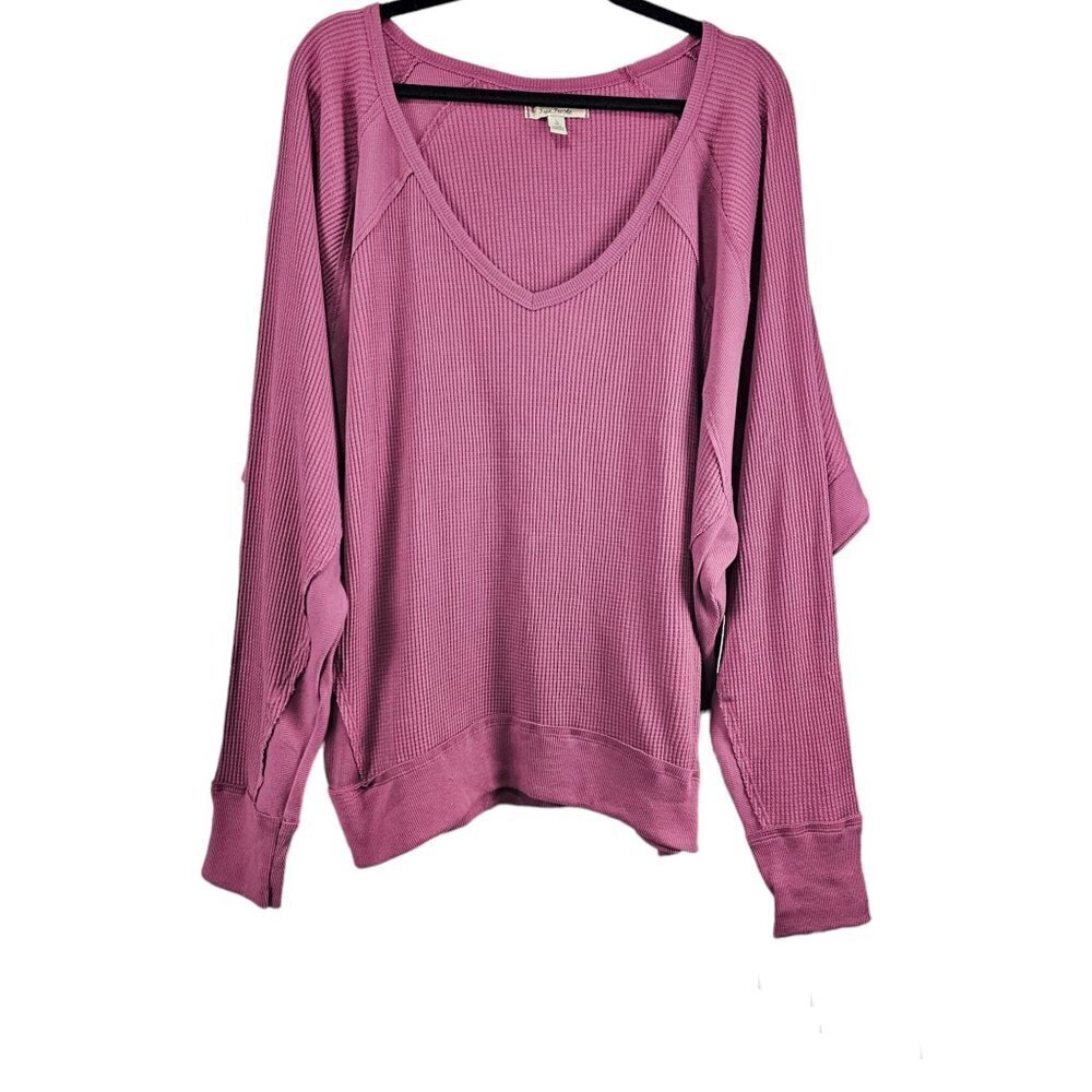 Free People Santa Clara Oversized Thermal Top - Picture 3 of 12